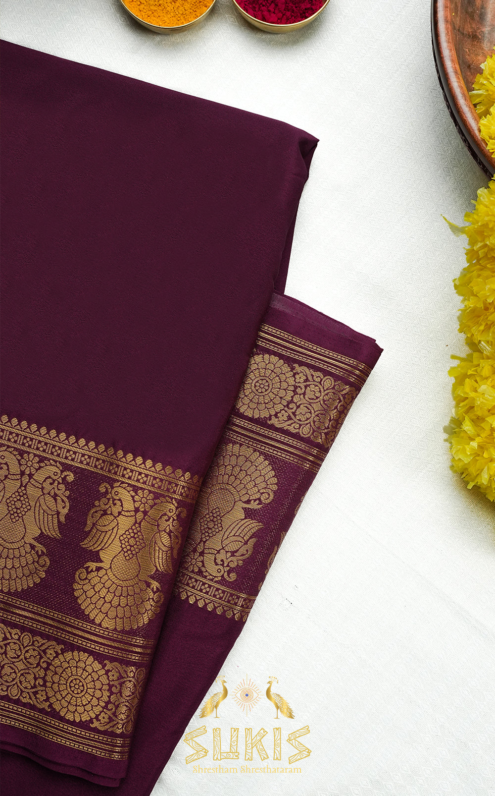 Mysore Silk Crepe Gandaberunda