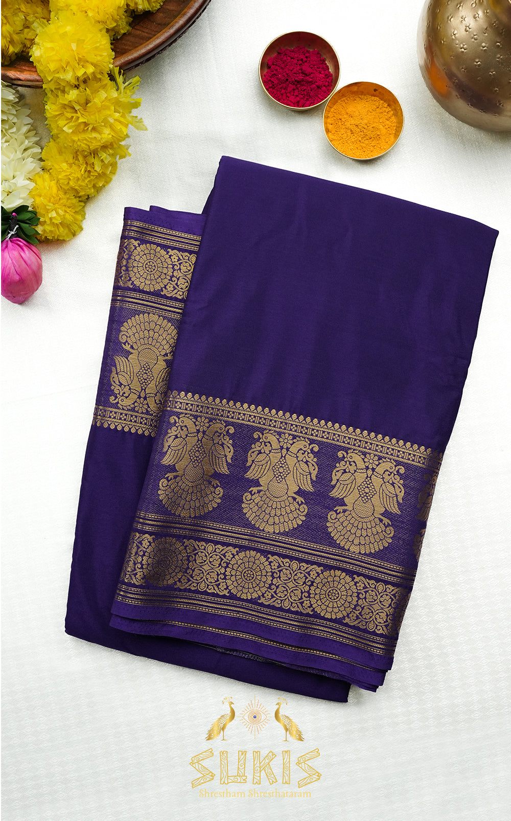 Mysore Silk Crepe Gandaberunda