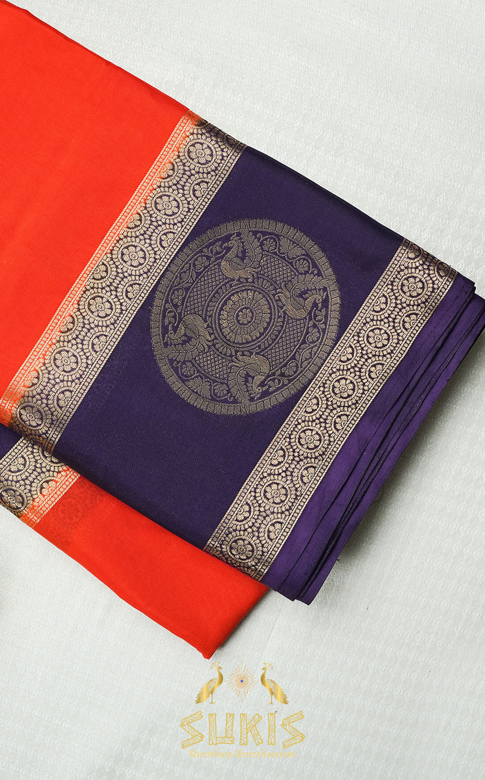 Mysore Silk Crepe Wheel Border