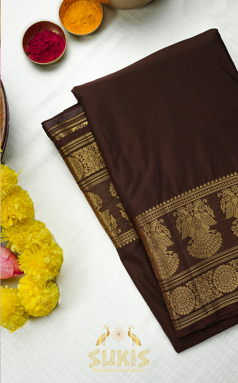 Mysore Silk Crepe Gandaberunda