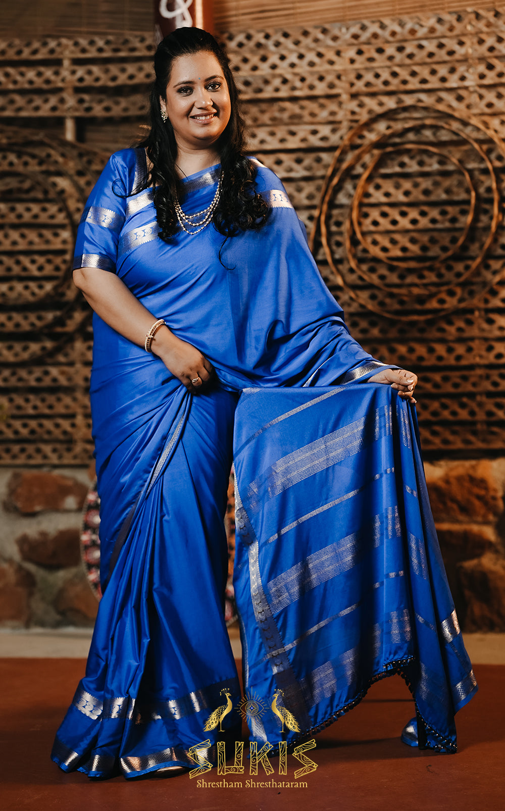 Mysore Silk Crepe Bentex Border