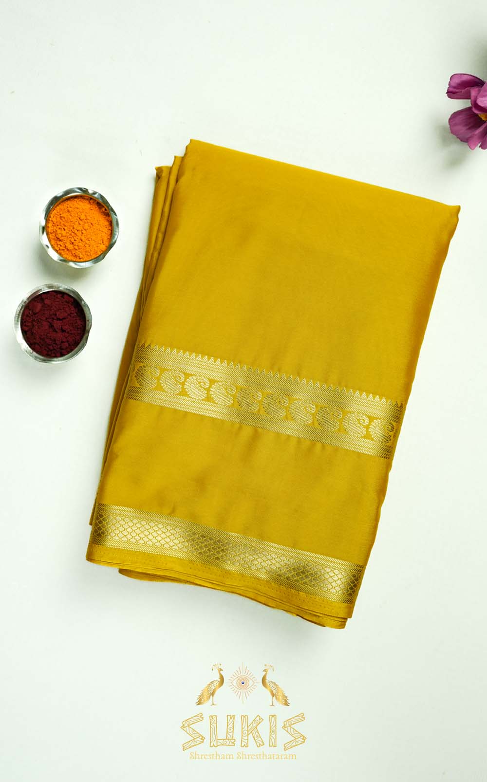 Mysore Silk Crepe Bentex Border