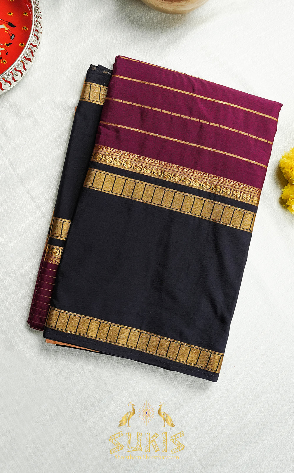 Mysore Silk Crepe Big Border