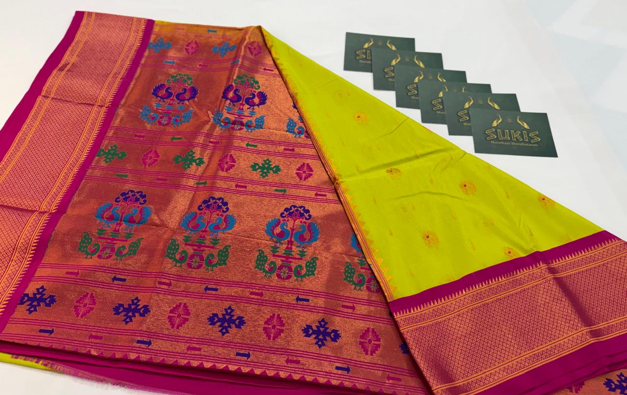 Paithani SemiSilk Jumka