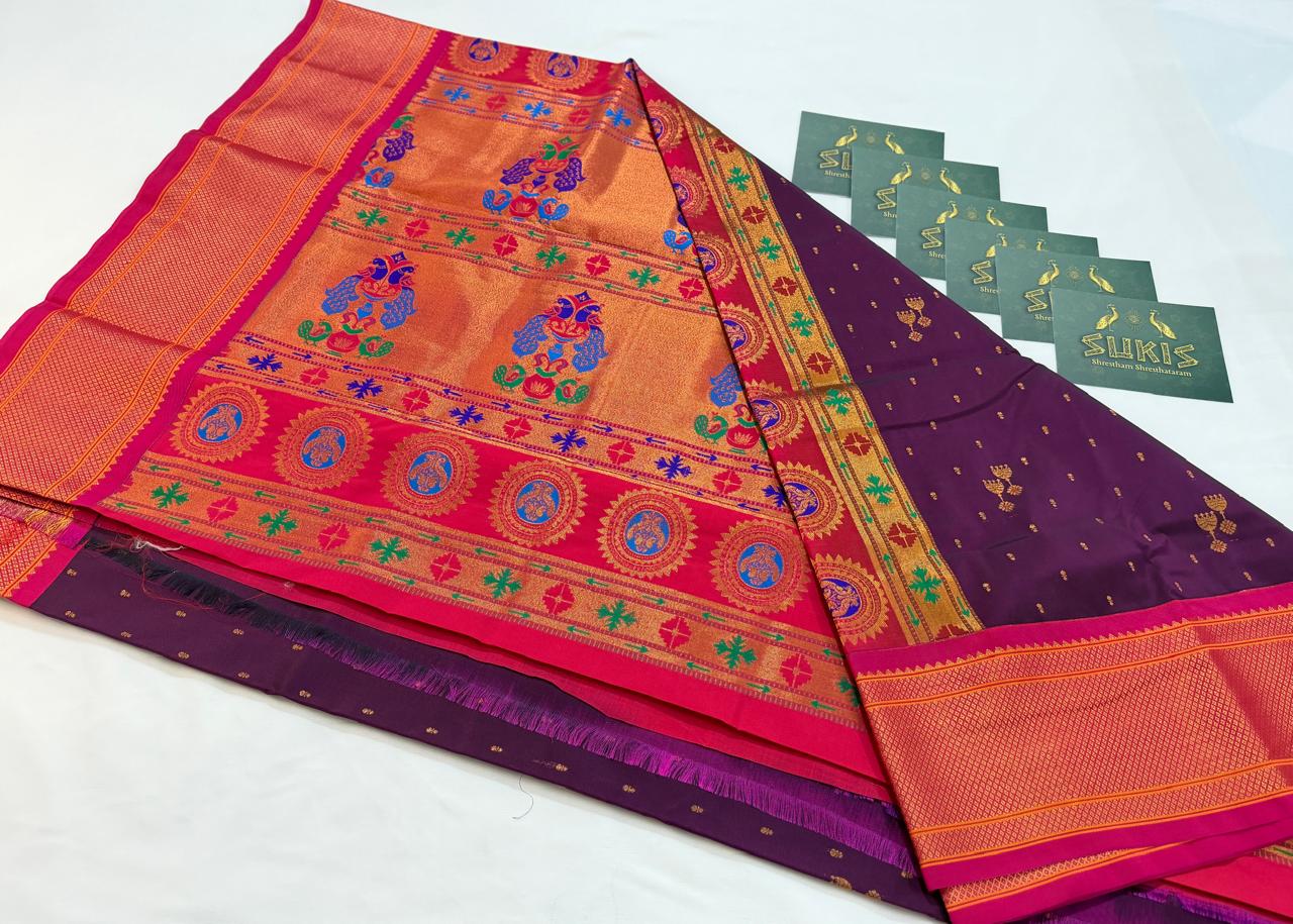 Paithani SemiSilk Jumka