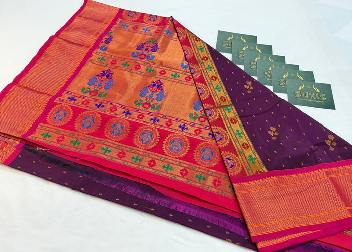 Paithani SemiSilk Jumka
